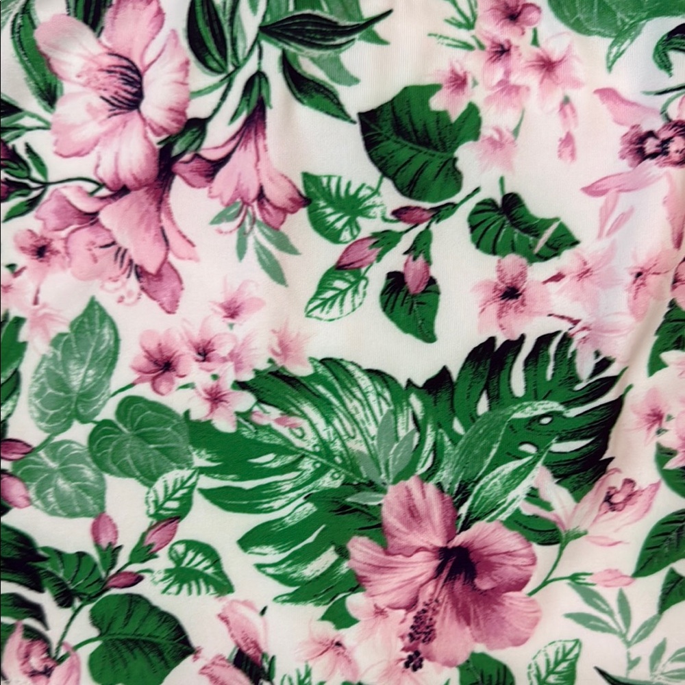 Tommy Bahama Green and Pink Floral Print Skater Skorts Mini Resort Wear SKU 0006 - Picture 7 of 10